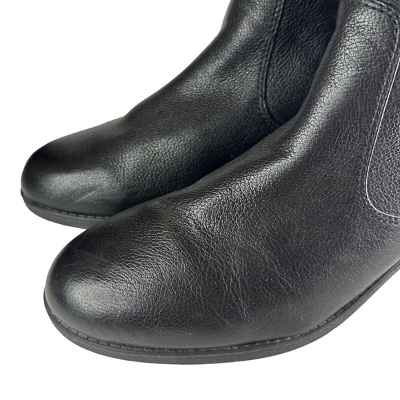 Clarks Women's Nevella Devon Black Leather Side Zip Ankle Boots Size 10 - Picture 4 of 10